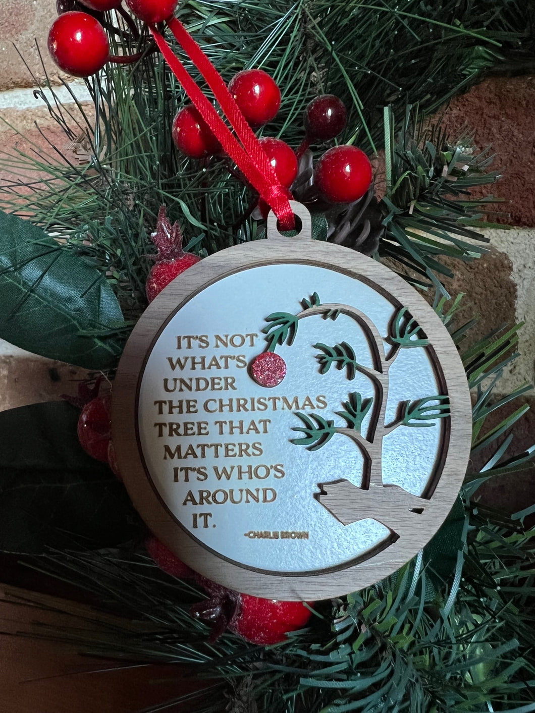 Christmas quote ornament