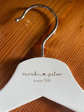 Load image into Gallery viewer, Personalised White Wooden Coathanger
