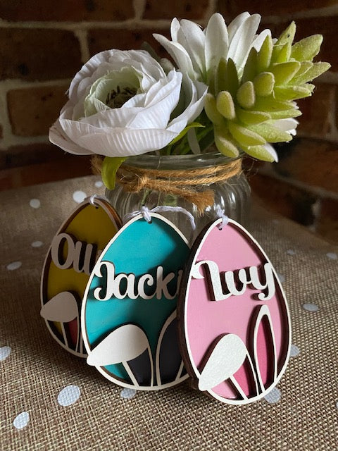 Easter egg ears tag